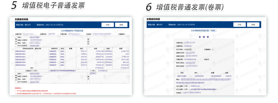 广州增值税电子发票查验明细